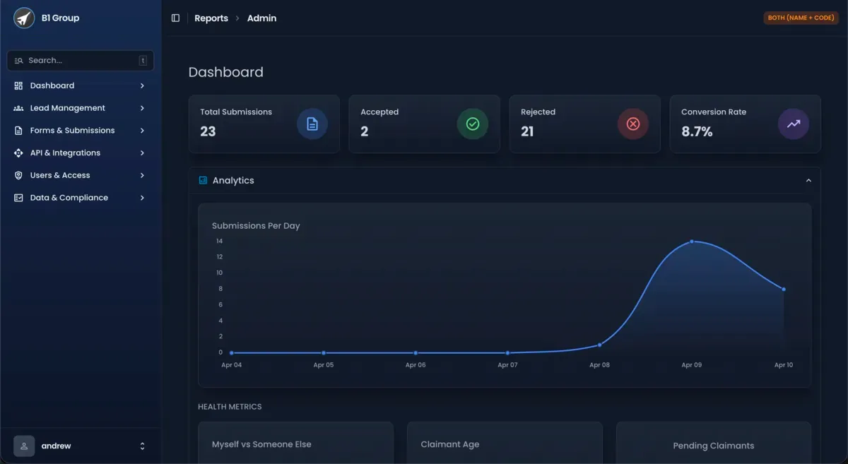 Lead Validation Engine screenshot